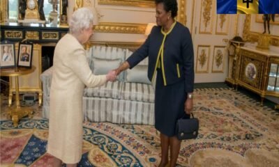 Republic of Barbados President With Queen Elizabeth