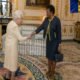 Republic of Barbados President With Queen Elizabeth