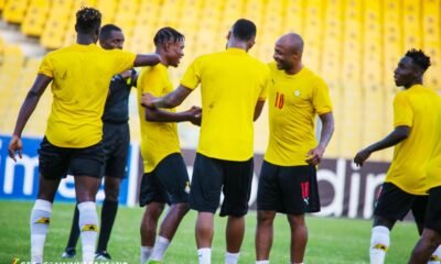 some ghana black stars players in training