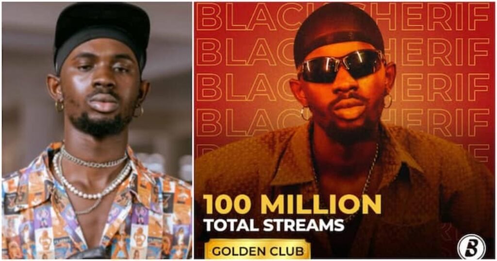 Black Sherif Makes History Again; He Becomes First Ghanaian Artiste To Reach 100M Streams On Boomplay