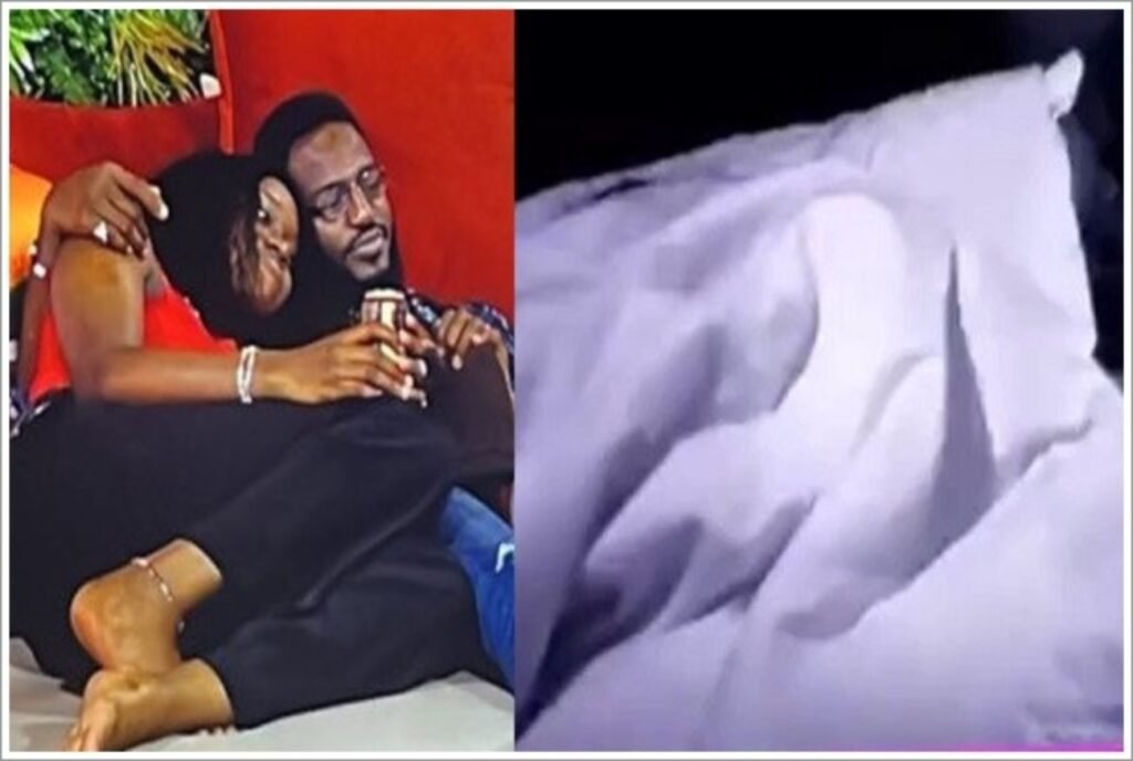 BBNaija S7: Daniella And Khalid Tops Trends After A Video Of Them Knacking Under Sheet Goes Viral; Amaka Watches In Shock