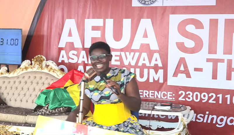 As media personality Afua Asantewaa continues her quest to break the Guinness World Record for the 'Longest Singing Marathon by an Individual,' some social media users have voiced their disappointment over what they perceive as a lack of support for the event.