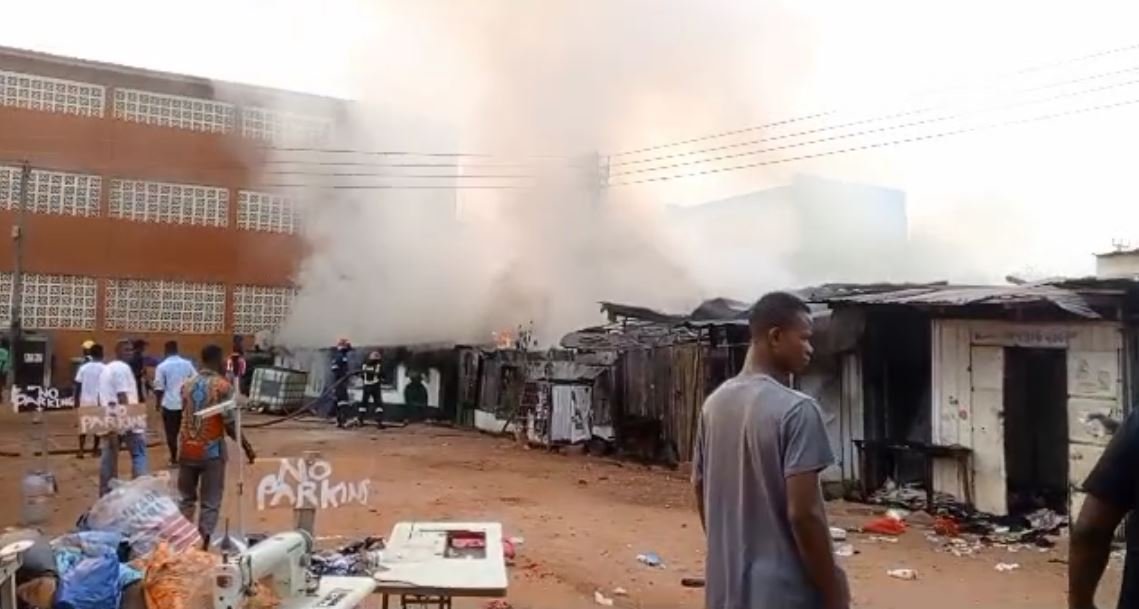 Devastating Fire Destroys Properties Behind Trinity Gas Station in Dzorwulu