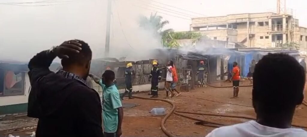 Devastating Fire Destroys Properties Behind Trinity Gas Station in Dzorwulu