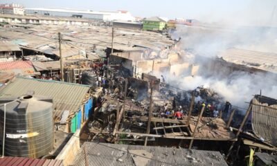 F!re Destroys Over 100 Shops at Kantamanto Market in Accra