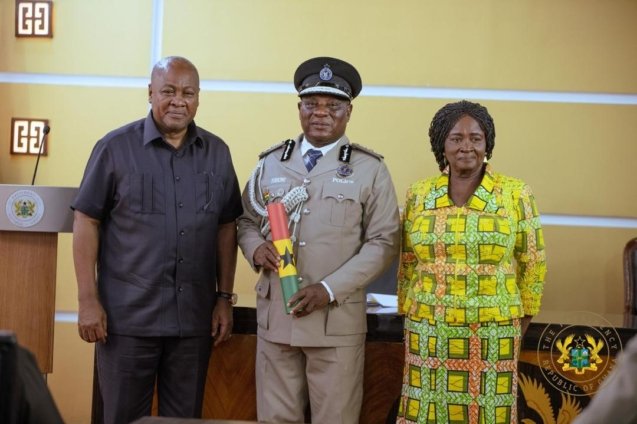 President Mahama Swears in COP Christian Yohuno as the New Inspector-General of Police