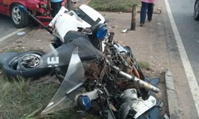 Police Officer Accidentally Shoots Leg While Getting Off Motorbike